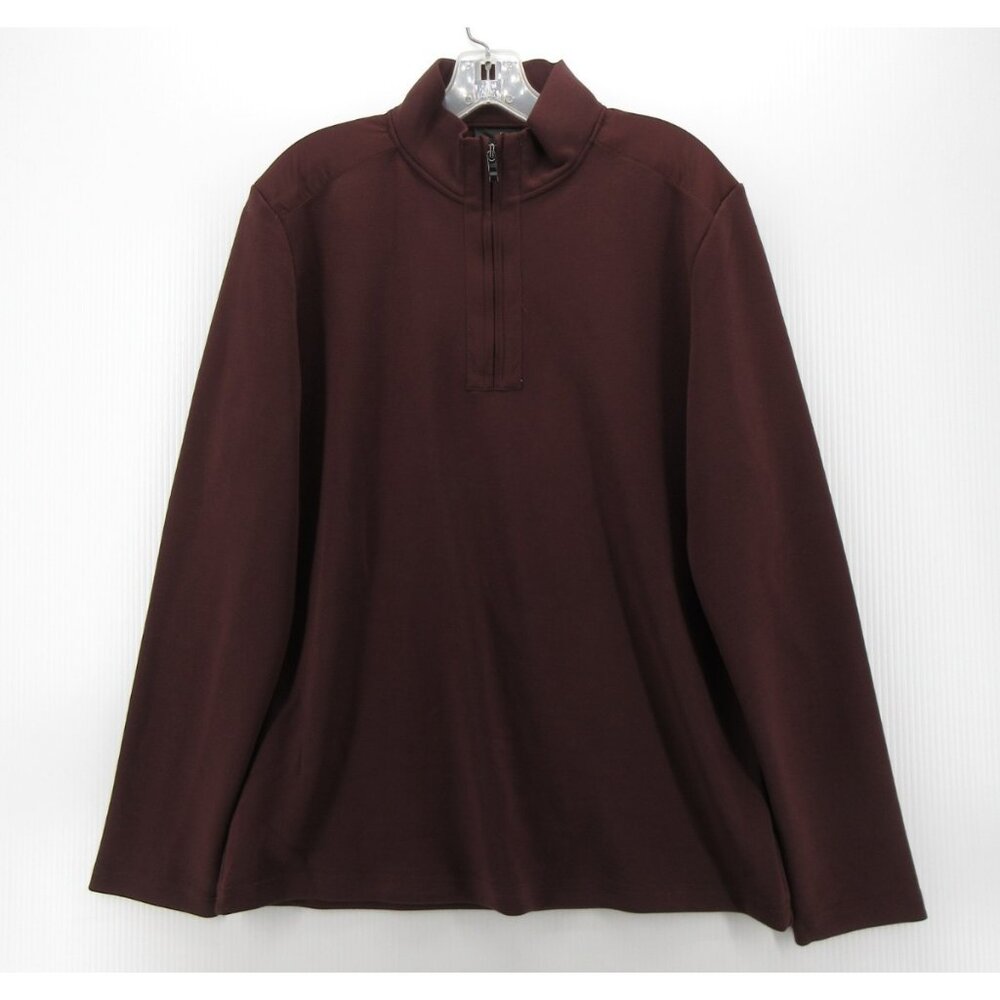 Magaschoni Sweater Small 1/4 Zip Pullover Minimalist Mock Neck NEW
